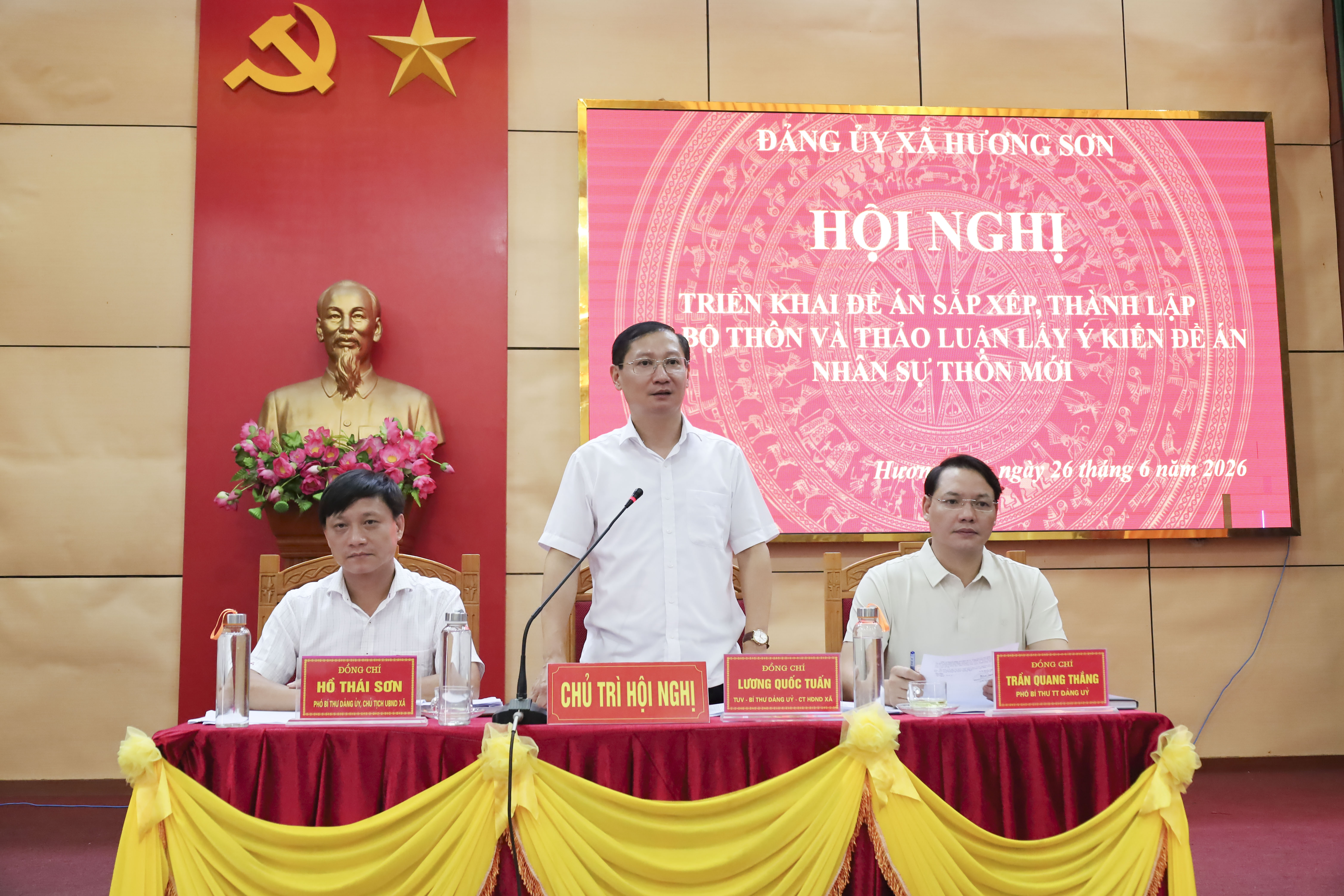 Đảng ủy xã Hương Sơn triển khai Đề án thành lập 16 chi bộ thôn mới