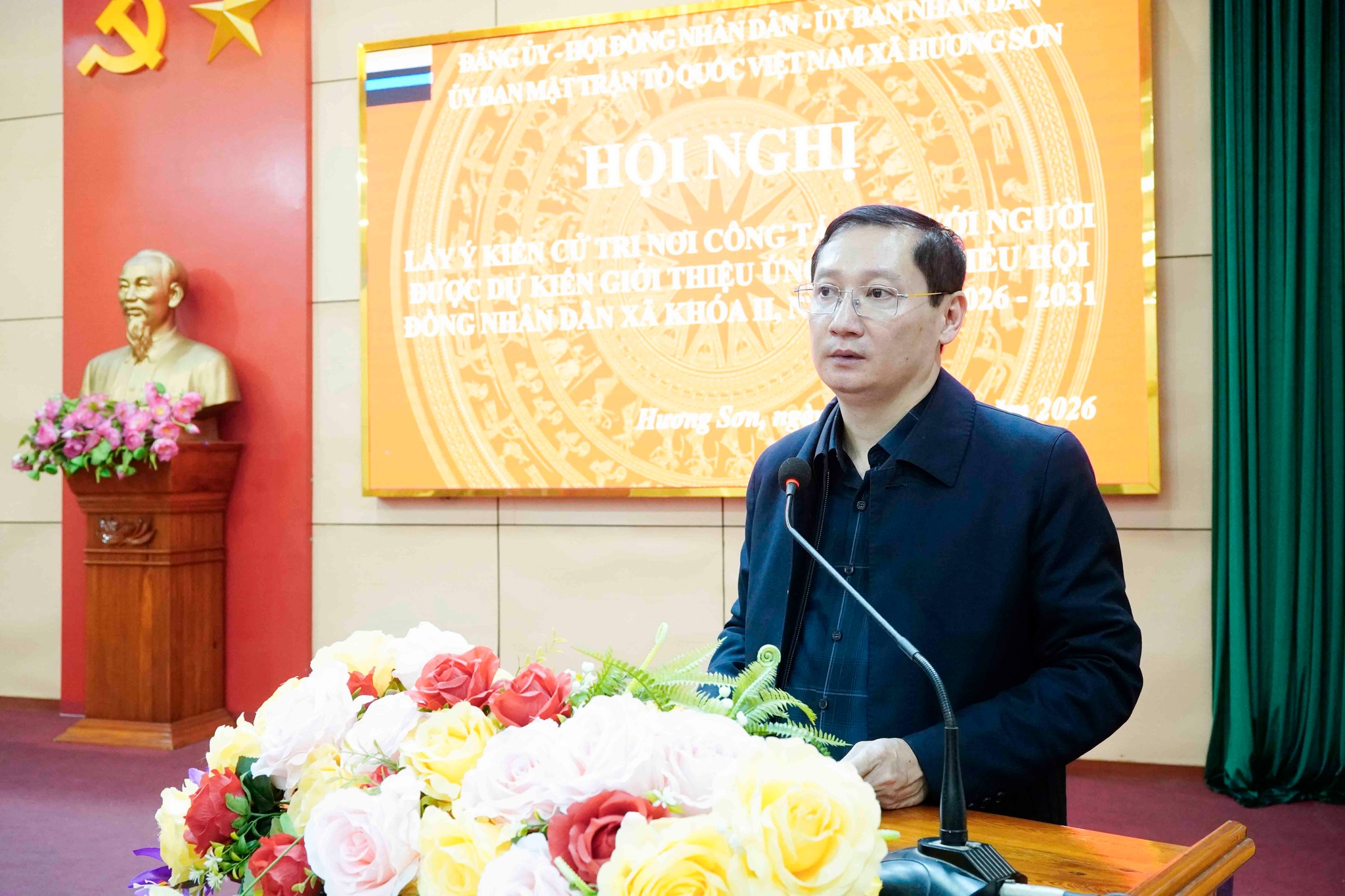 Hội nghị lấy ý kiến cử tri nơi công tác đối với người được giới thiệu ứng cử đại biểu HĐND xã khóa II, nhiệm kỳ 2026-2031