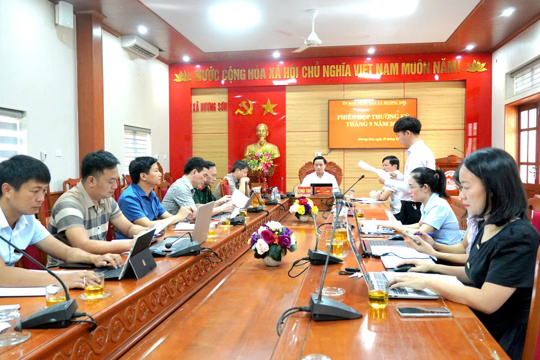 UBND xã Hương Sơn: Đánh giá kết quả 9 tháng, tập trung thực hiện nhiệm vụ trọng tâm 3 tháng cuối năm 2026 