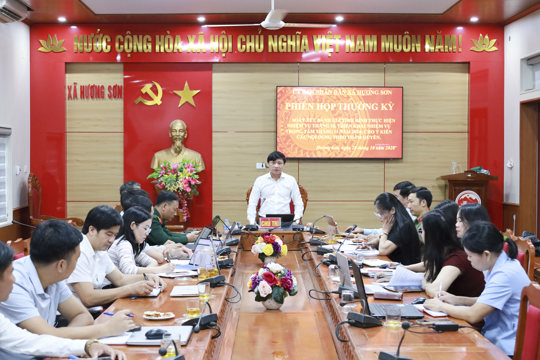 UBND xã Hương Sơn: Triển khai nhiệm vụ trọng tâm tháng 11/2026 