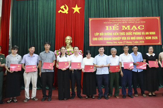 Bế mạc lớp bồi dưỡng kiến thức quốc phòng và an ninh dành cho chủ doanh nghiệp vừa và nhỏ trên địa bàn năm 2026