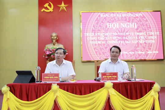 Đảng ủy xã Hương Sơn đánh giá kết quả sau sắp xếp thôn, triển khai nhiệm vụ trọng tâm trong thời gian tới