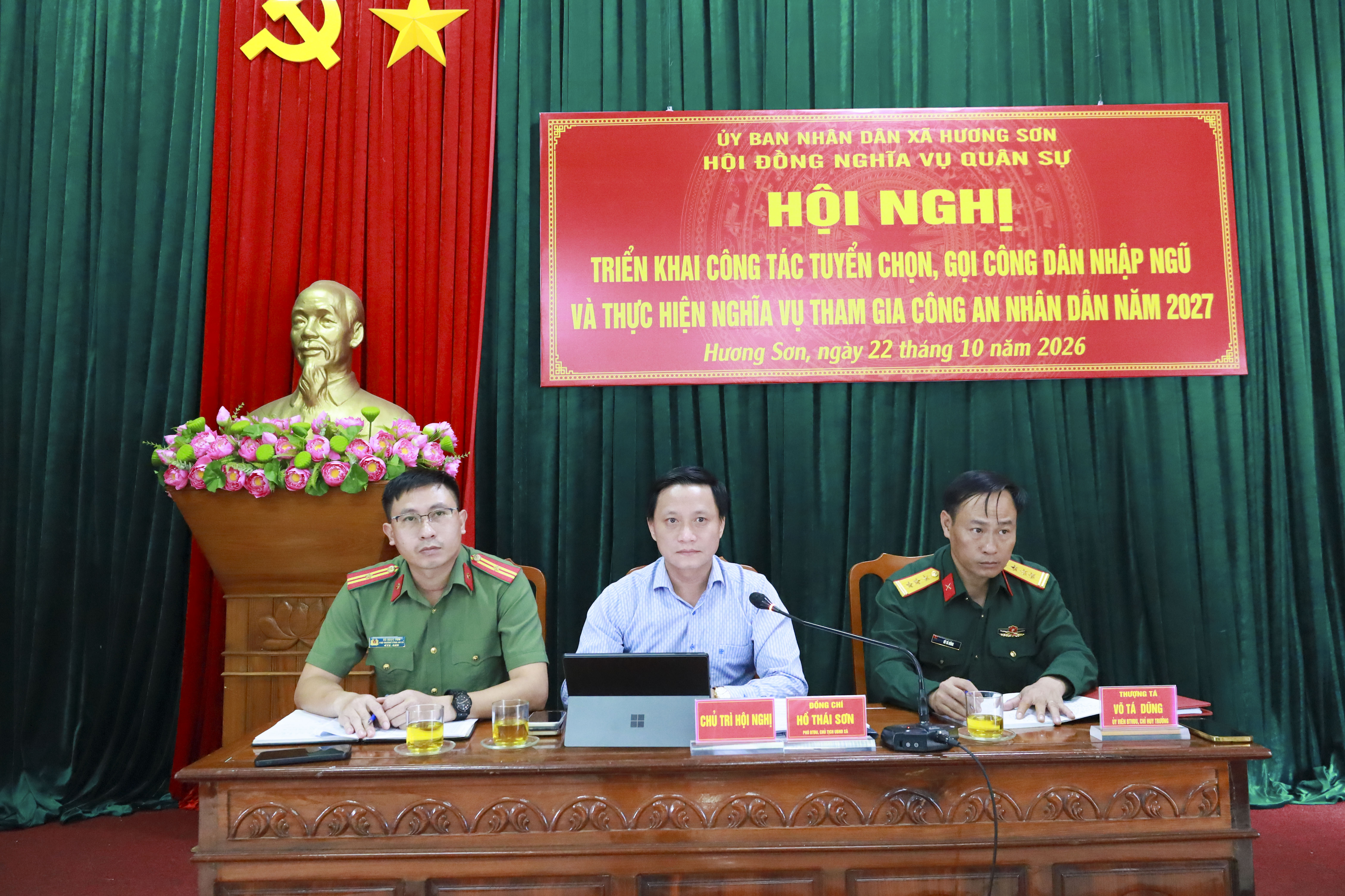 Xã Hương Sơn triển khai công tác tuyển chọn, gọi công dân nhập ngũ năm 2027