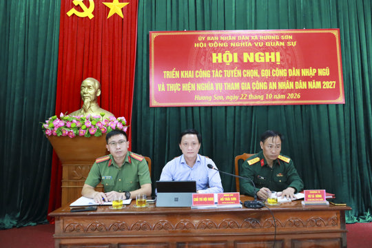Xã Hương Sơn triển khai công tác tuyển chọn, gọi công dân nhập ngũ năm 2027 