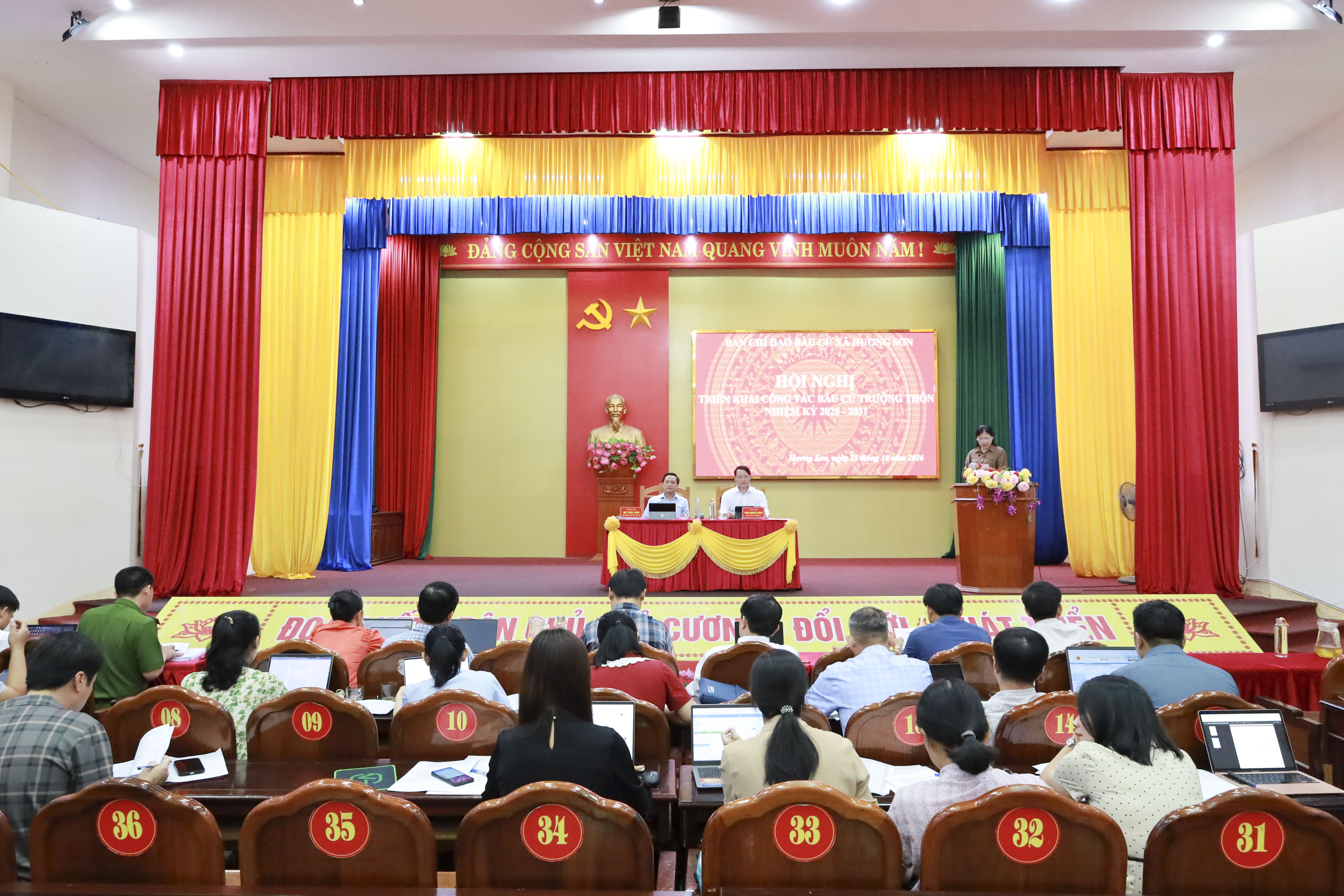 Xã Hương Sơn: Triển khai công tác bầu cử trưởng thôn nhiệm kỳ 2026 - 2031