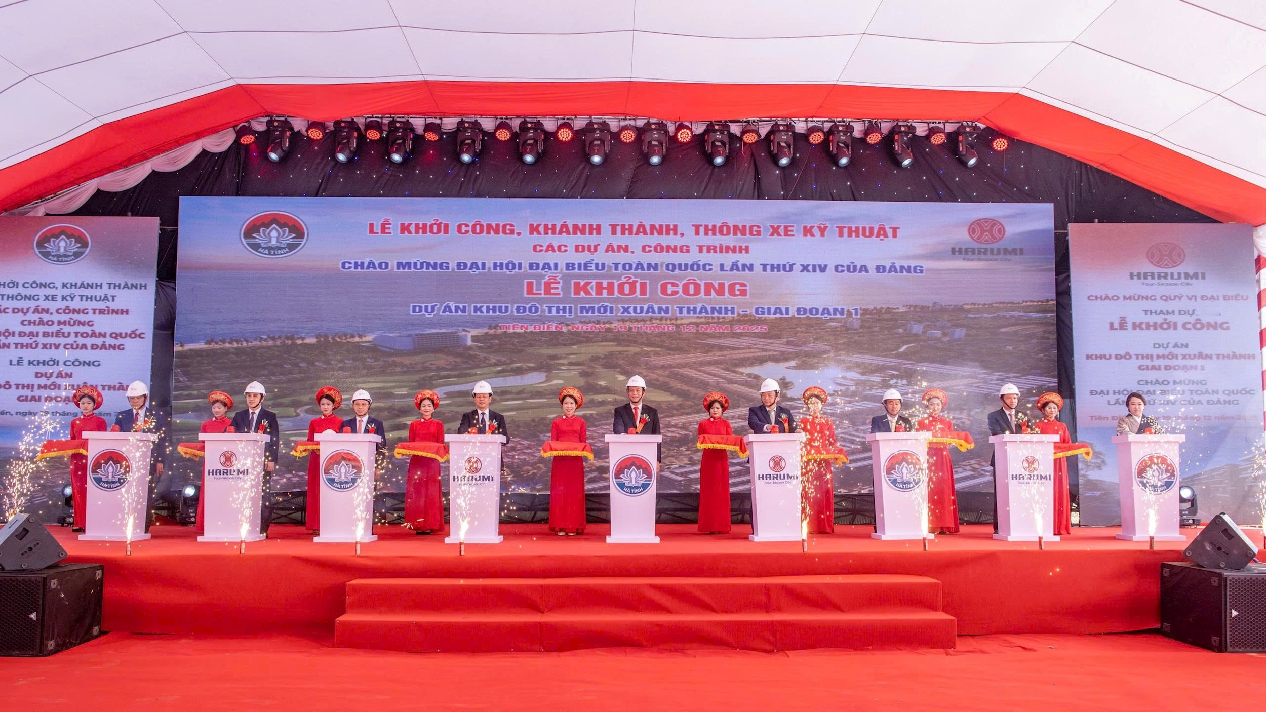 6 dự án tại Hà Tĩnh khởi công, khởi động chào mừng Đại hội XIV của Đảng